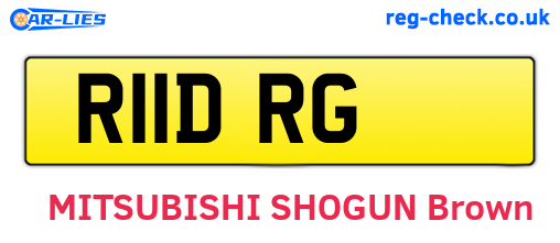 R11DRG are the vehicle registration plates.