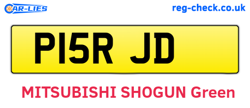 P15RJD are the vehicle registration plates.