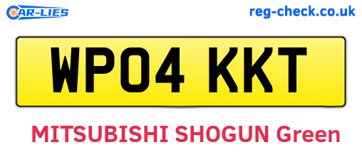 WP04KKT are the vehicle registration plates.