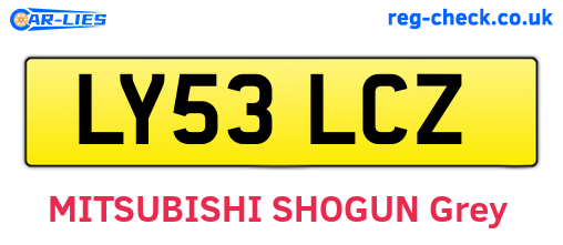 LY53LCZ are the vehicle registration plates.