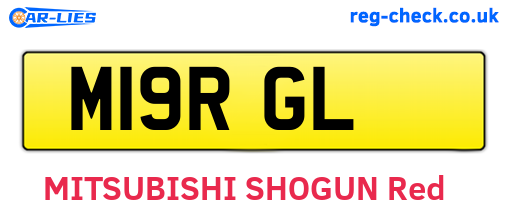 M19RGL are the vehicle registration plates.