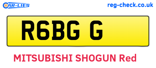 R6BGG are the vehicle registration plates.