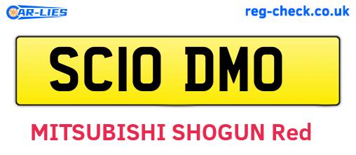 SC10DMO are the vehicle registration plates.