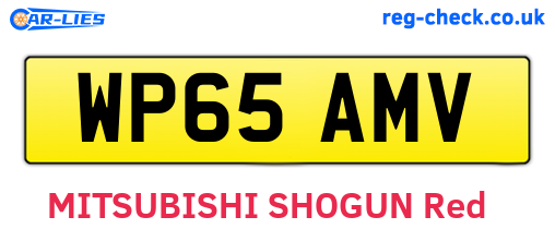 WP65AMV are the vehicle registration plates.