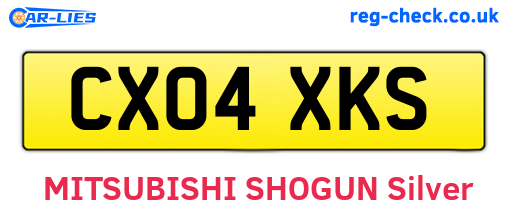 CX04XKS are the vehicle registration plates.