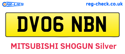 DV06NBN are the vehicle registration plates.