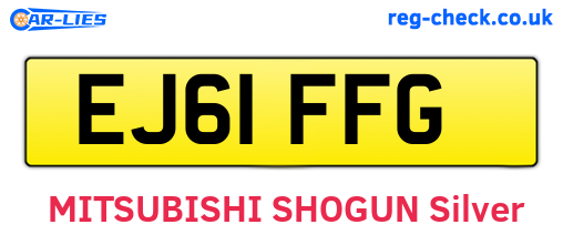 EJ61FFG are the vehicle registration plates.
