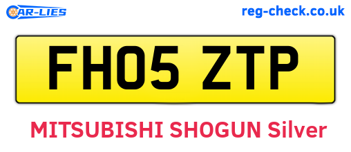 FH05ZTP are the vehicle registration plates.
