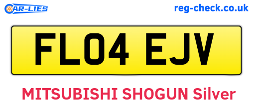 FL04EJV are the vehicle registration plates.