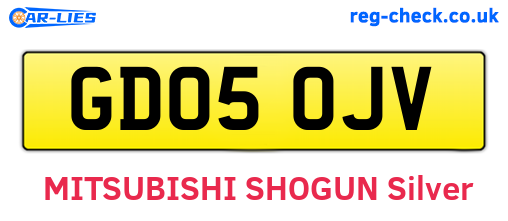 GD05OJV are the vehicle registration plates.