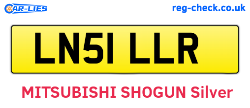 LN51LLR are the vehicle registration plates.