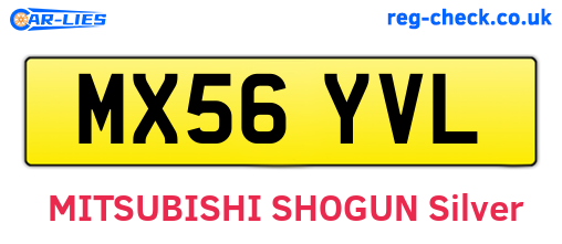 MX56YVL are the vehicle registration plates.
