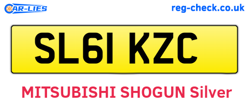 SL61KZC are the vehicle registration plates.