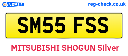 SM55FSS are the vehicle registration plates.