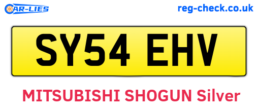 SY54EHV are the vehicle registration plates.
