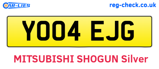 YO04EJG are the vehicle registration plates.