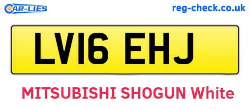 LV16EHJ are the vehicle registration plates.