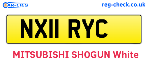 NX11RYC are the vehicle registration plates.