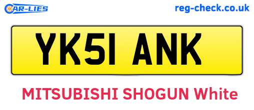 YK51ANK are the vehicle registration plates.