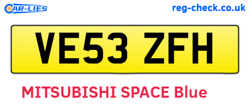 VE53ZFH are the vehicle registration plates.