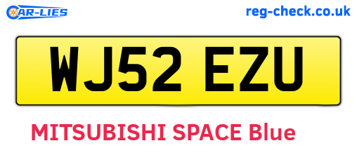 WJ52EZU are the vehicle registration plates.