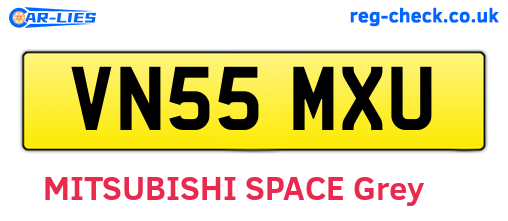 VN55MXU are the vehicle registration plates.