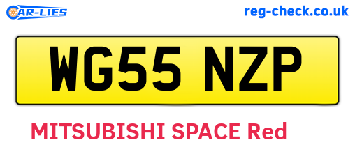 WG55NZP are the vehicle registration plates.