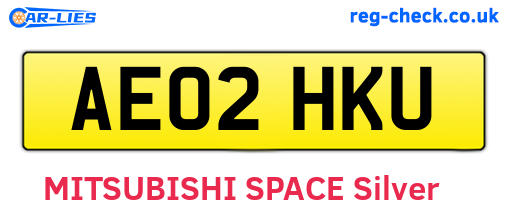 AE02HKU are the vehicle registration plates.