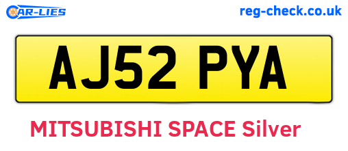 AJ52PYA are the vehicle registration plates.