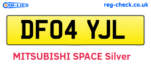 DF04YJL are the vehicle registration plates.