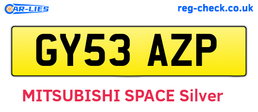 GY53AZP are the vehicle registration plates.