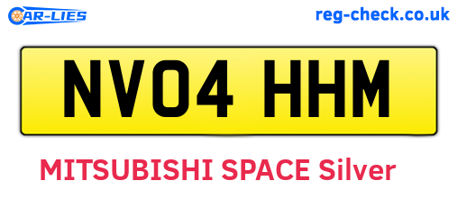 NV04HHM are the vehicle registration plates.