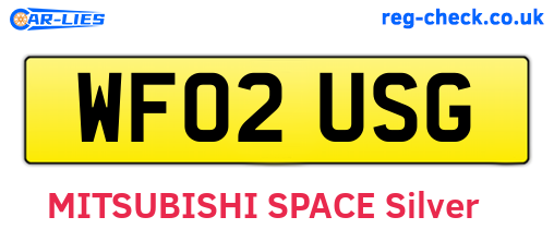 WF02USG are the vehicle registration plates.
