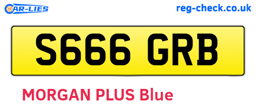 S666GRB are the vehicle registration plates.