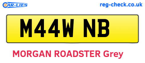 M44WNB are the vehicle registration plates.