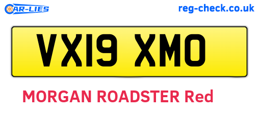 VX19XMO are the vehicle registration plates.