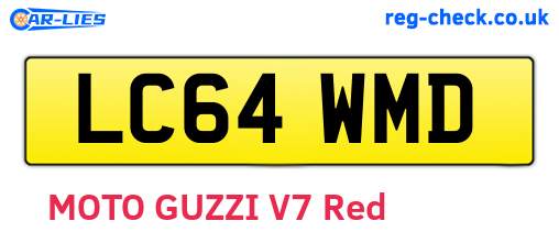 LC64WMD are the vehicle registration plates.