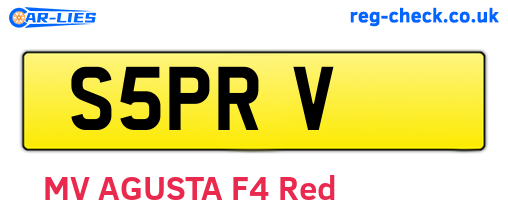 S5PRV are the vehicle registration plates.