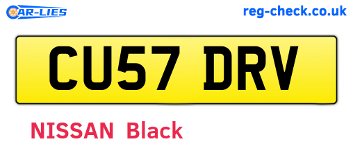 CU57DRV are the vehicle registration plates.