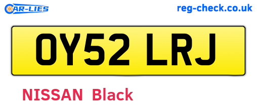OY52LRJ are the vehicle registration plates.