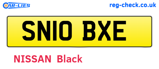 SN10BXE are the vehicle registration plates.