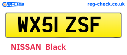 WX51ZSF are the vehicle registration plates.