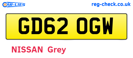GD62OGW are the vehicle registration plates.