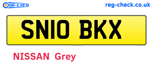 SN10BKX are the vehicle registration plates.