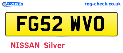 FG52WVO are the vehicle registration plates.