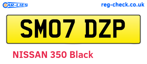 SM07DZP are the vehicle registration plates.