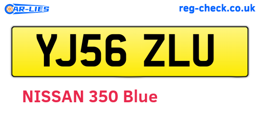 YJ56ZLU are the vehicle registration plates.