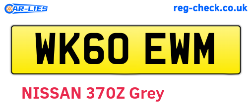 WK60EWM are the vehicle registration plates.
