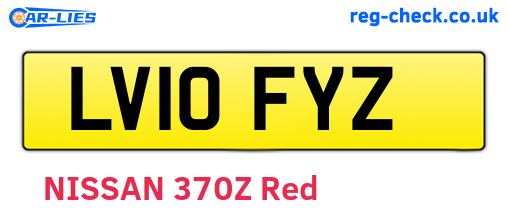 LV10FYZ are the vehicle registration plates.