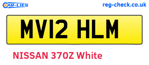 MV12HLM are the vehicle registration plates.